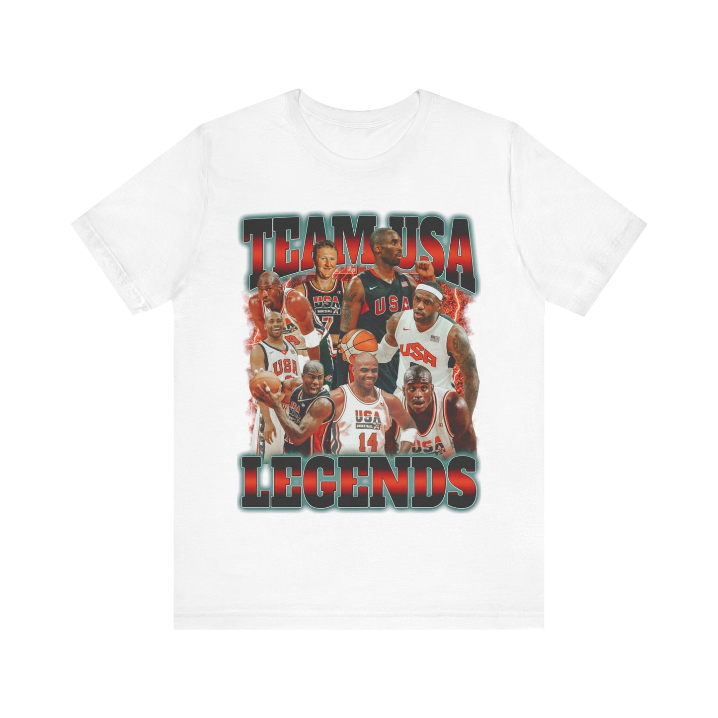 Vintage 90s Basketball Bootleg Style T-Shirt USA LEGENDS Unisex Graphic Tee