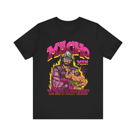 Vintage 90s Fighter Bootleg Style TShirt MACHO MAN 90s Unisex Graphic Tee Shirt