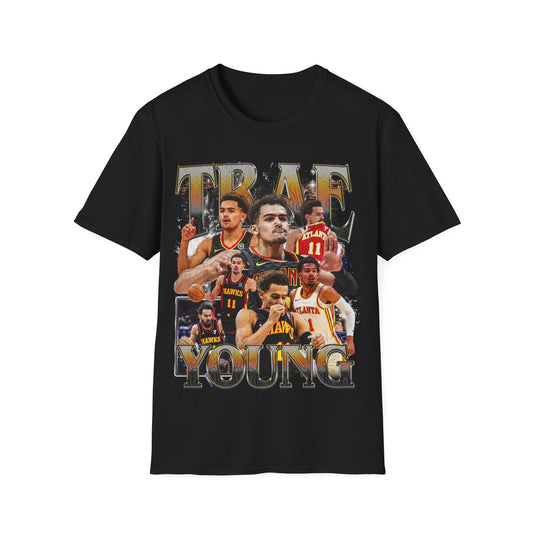 Vintage 90s Basketball Bootleg Style T-Shirt, TRAE YOUNG Retro Basketball Shirt Unisex Graphic Tee