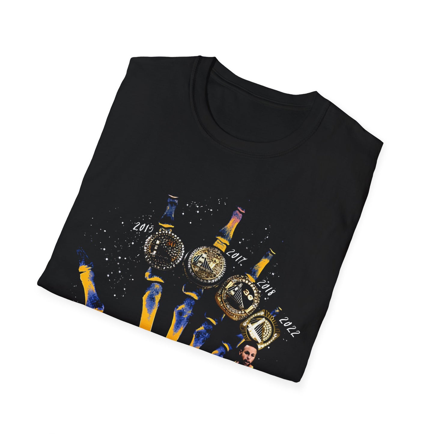 Vintage 90s Basketball Bootleg Style T-Shirt, STEPH CURRY RINGS Retro Basketball Shirt Unisex Graphic Tee
