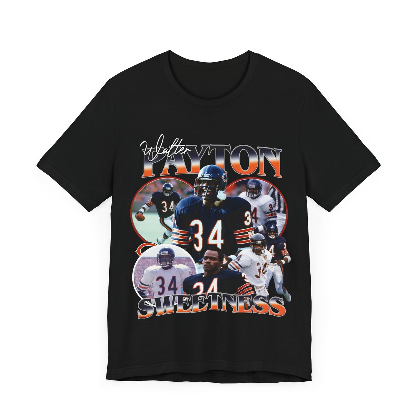 Vintage 90s Football Bootleg Style T-Shirt WALTER PAYTON 90s Unisex Graphic Tee