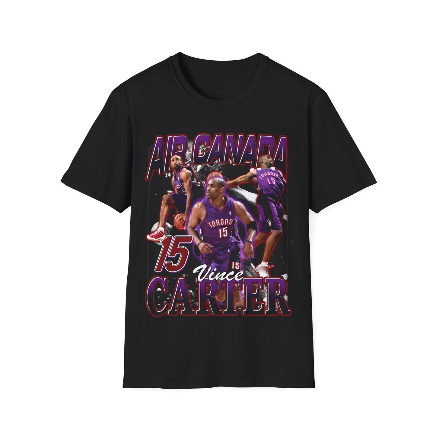 Vintage 90s Basketball Bootleg Style T-Shirt, VINCE CARTER AIR CANADA Graphic Tee, Retro Basketball Shirt Unisex Graphic Tee