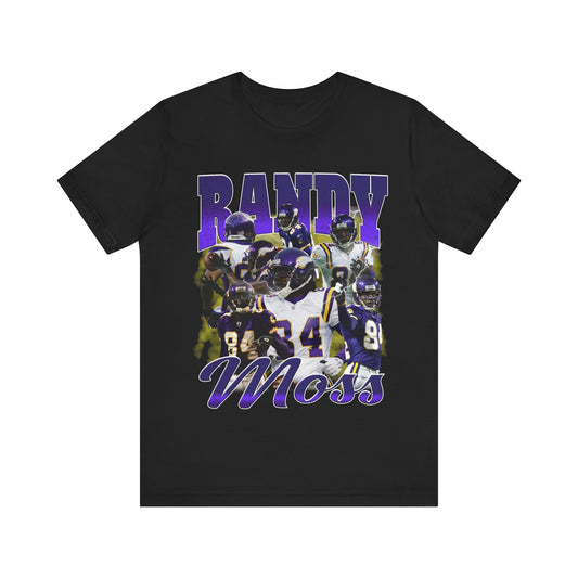 Vintage 90s Football Bootleg Style TShirt RANDY MOSS Unisex Graphic Tee Shirt