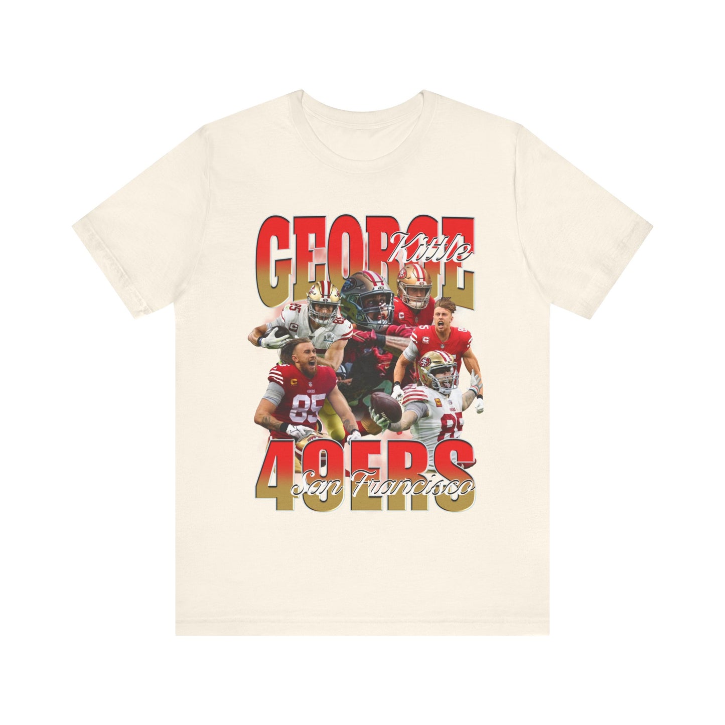 Vintage 90s Football Bootleg Style TShirt GEORGE KITTLE Unisex Graphic Tee Shirt