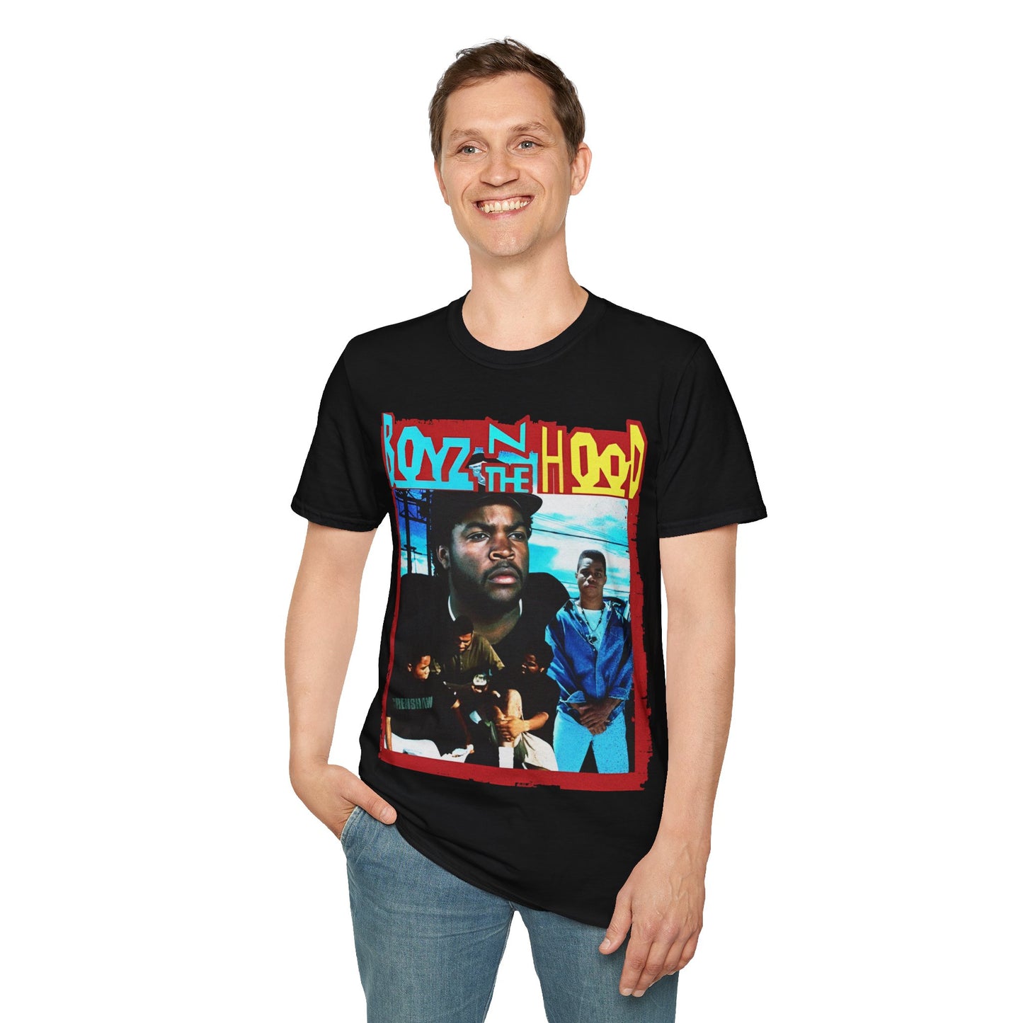 Vintage 90s Pop Culture Bootleg Style T-Shirt, BOYZ N DA THE HOOD Retro Shirt Unisex Graphic Tee