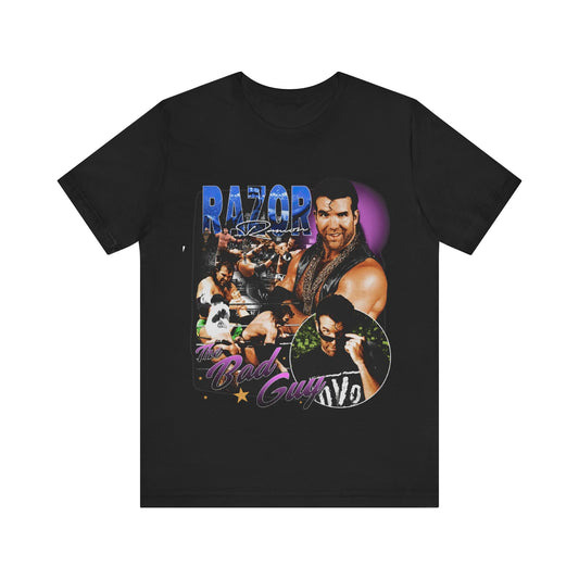 Vintage 90s Bootleg Style T-Shirt, Wrestler RAZOR RAMON Unisex Graphic Tee Shirt
