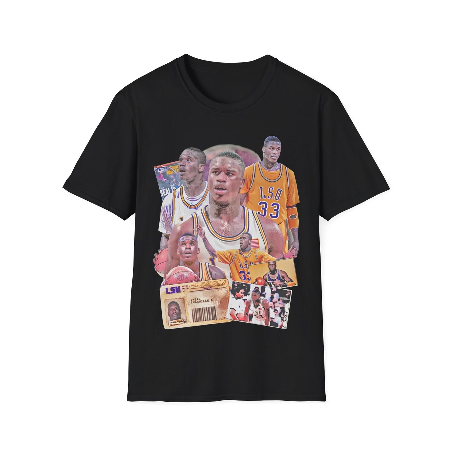 Vintage 90s Basketball Bootleg Style T-Shirt, SHAQUILLE ONEAL LOUISANA Graphic Tee, Retro Basketball Shirt Unisex Graphic Tee