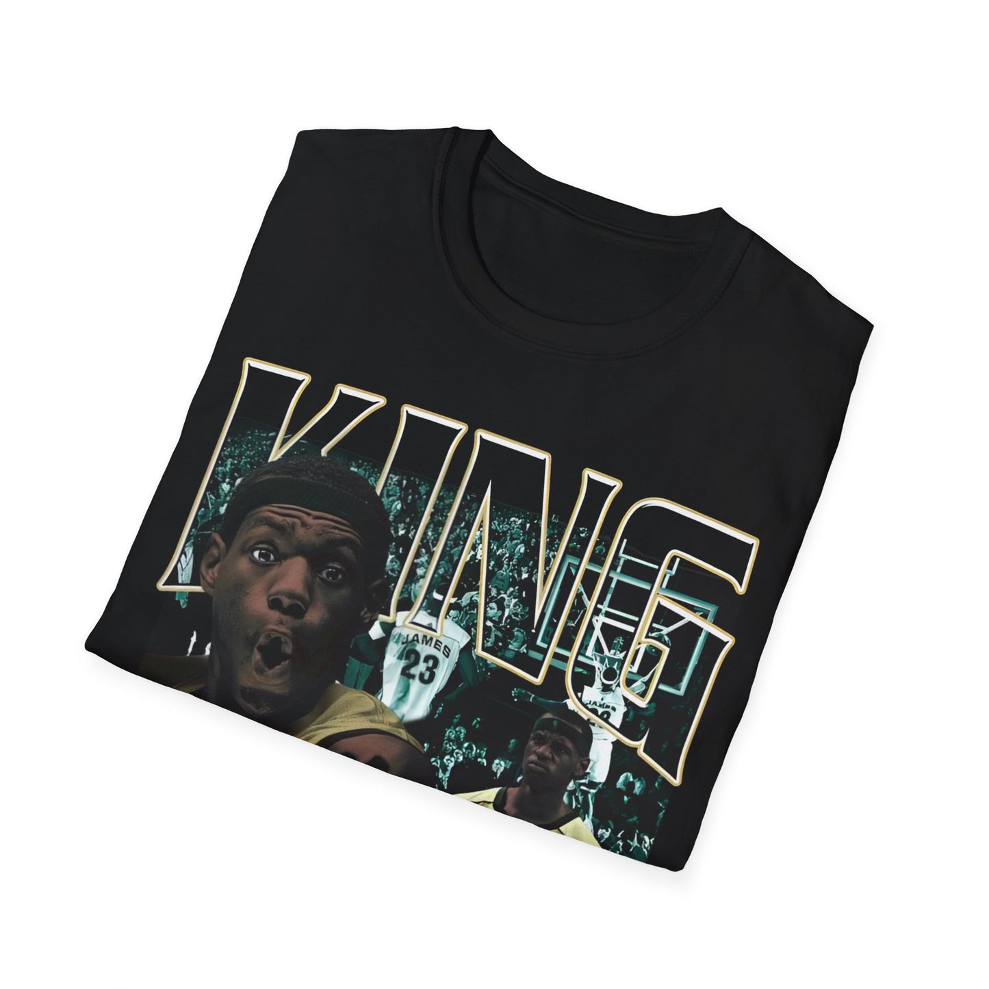 Vintage 90s Basketball Bootleg Style T-Shirt, LEBRON JAMES KING THE CHOSEN ONE Graphic Tee, Retro Basketball Shirt Unisex Graphic Tee