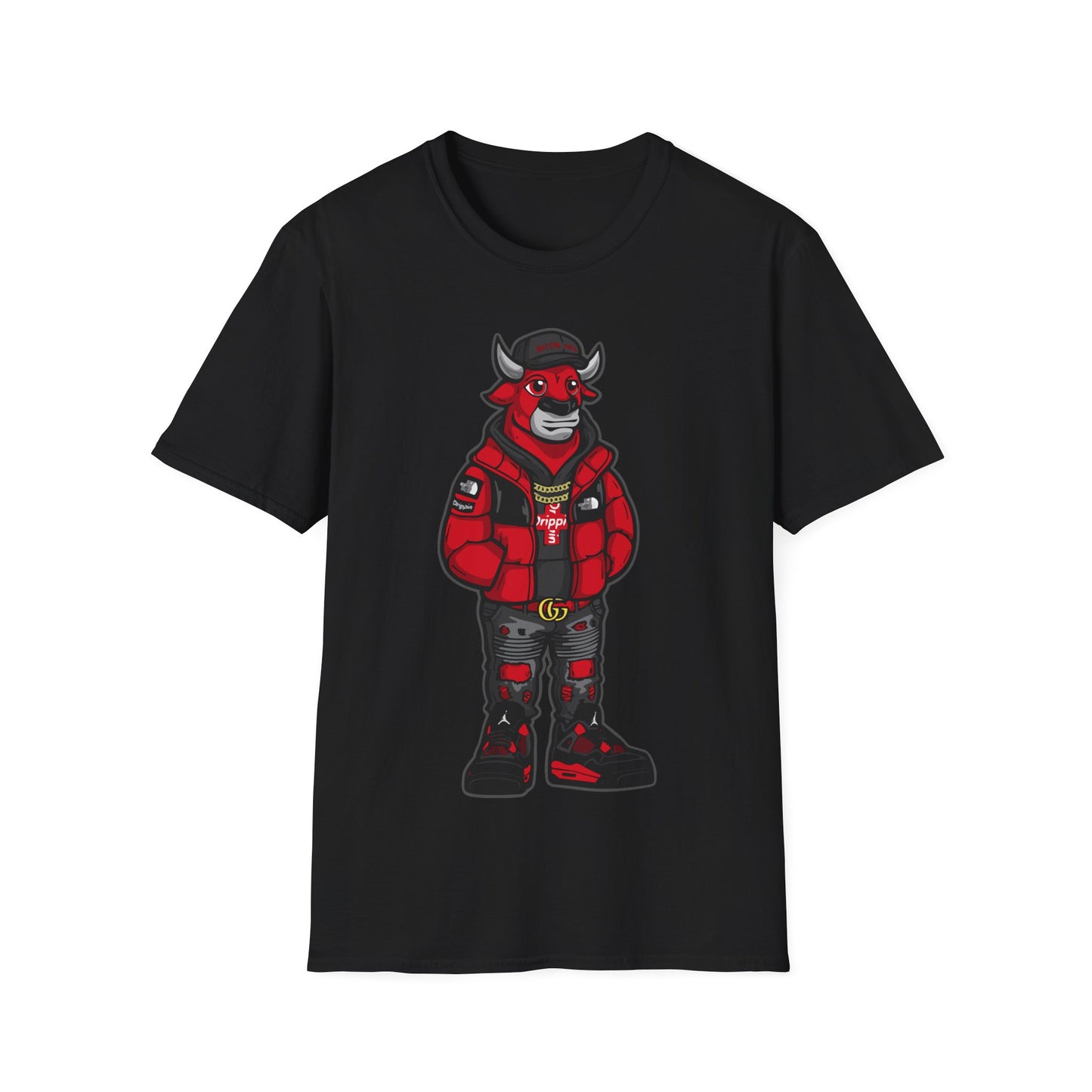 RED THUNDER 4 BULL PREMIUM STREETWEAR Unisex Softstyle T-Shirt