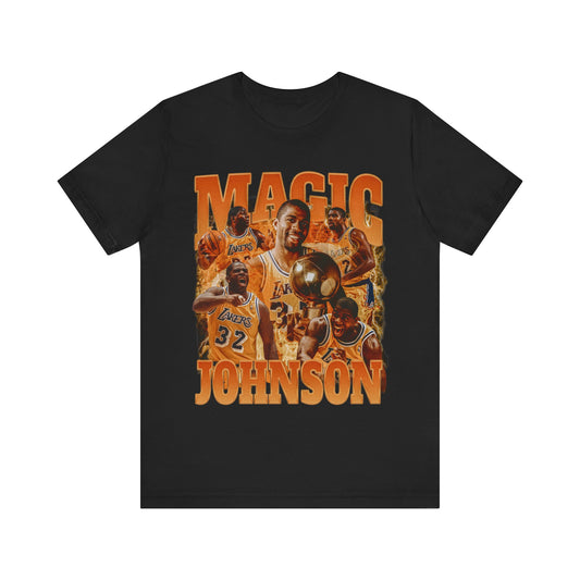 Vintage 90s Basketball Bootleg Style T-Shirt MAGIC JOHNSON Unisex Graphic Tee