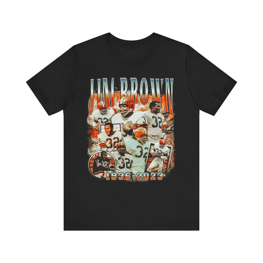 Vintage 90s Football Bootleg Style T-Shirt JIM BROWN Unisex Graphic Tee Shirt