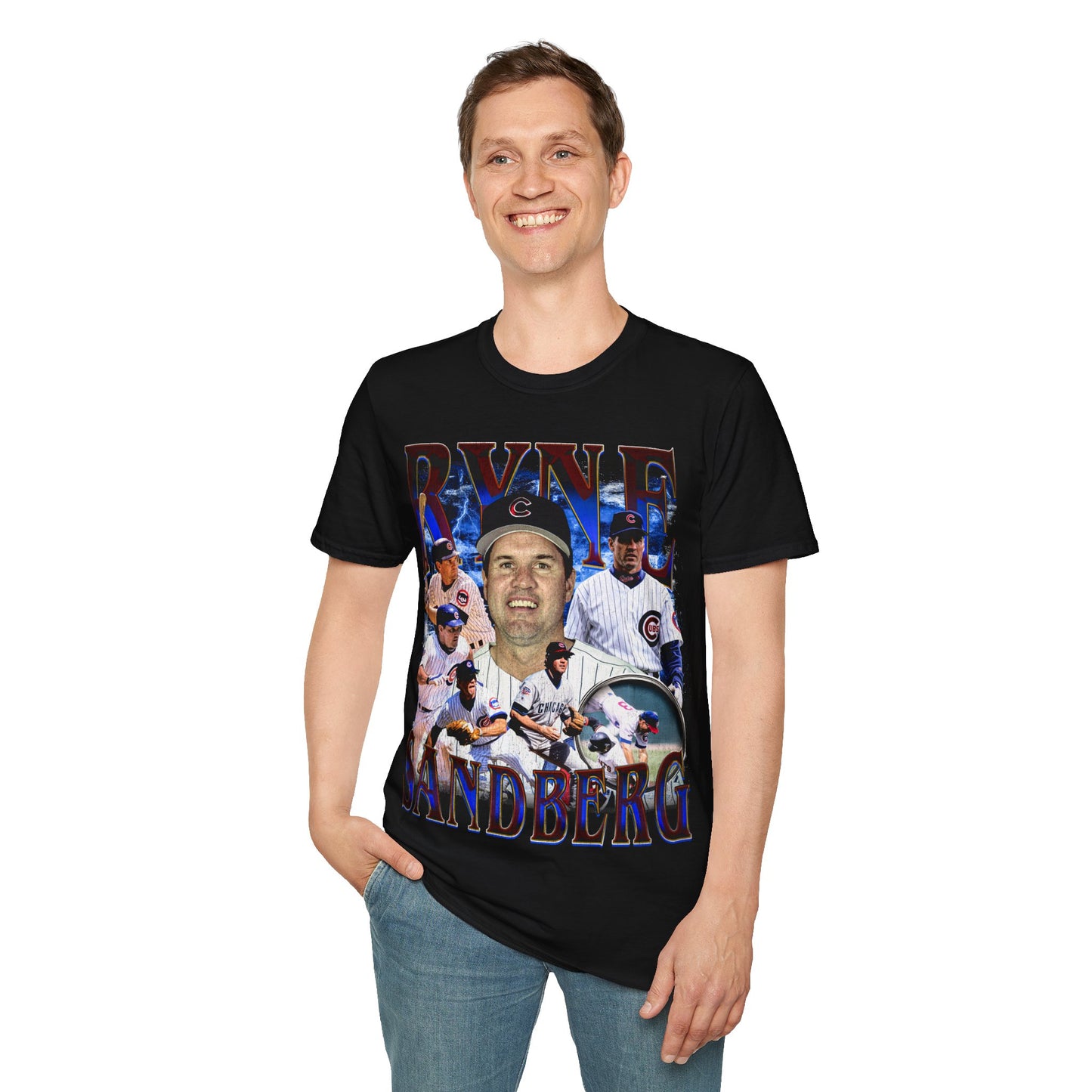 Vintage 90s Baseball Bootleg Style T-Shirt, RYNE SANDBERG Retro Baseball Shirt Unisex Graphic Tee