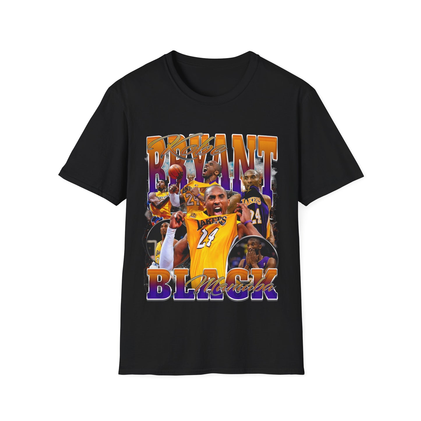 Vintage 90s Basketball Bootleg Style T-Shirt, KOBE BLACK MAMBA Graphic Tee, Retro Basketball Shirt Unisex Graphic Tee