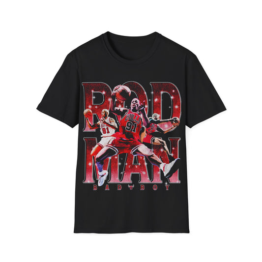 Vintage 90s Basketball Bootleg Style T-Shirt, RODMAN BAD BOY Retro Basketball Shirt Unisex Graphic Tee