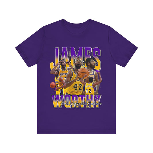 Vintage 90s Basketball Bootleg Style T-Shirt JAMES WORTHY 90s Unisex Graphic Tee