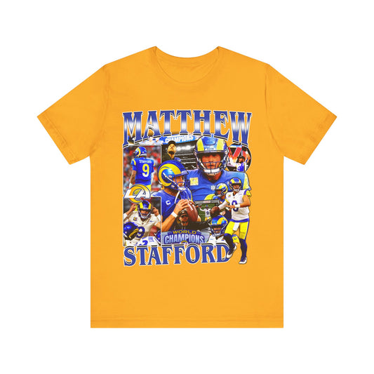 Vintage 90s Football Bootleg Style TShirt MATTHEW STAFFORD Unisex Graphic Tee