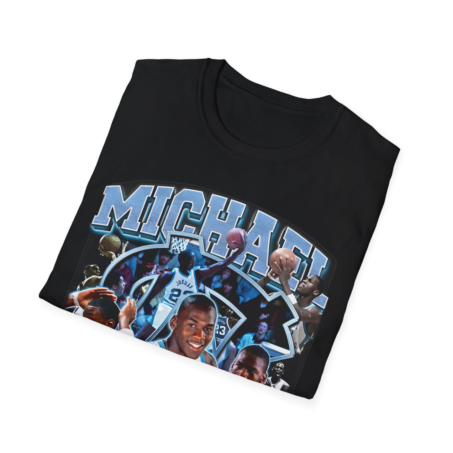 Vintage 90s Basketball Bootleg Style T-Shirt, MICHAEL JORDAN NC Graphic Tee, Retro Basketball Shirt Unisex Graphic Tee