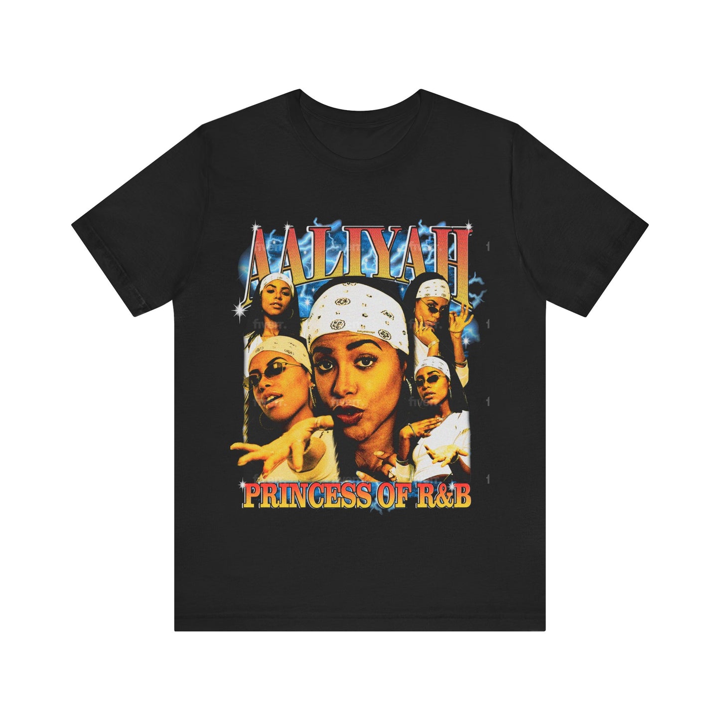 Vintage 90s Rap Bootleg Style T-Shirt, AALIYAH Princess Unisex Graphic Tee Shirt