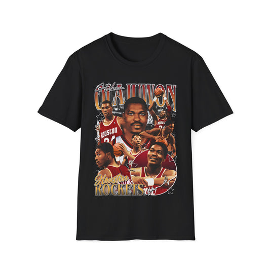 Vintage 90s Basketball Bootleg Style T-Shirt, HAKEEM OLAJUWON ROCKET Graphic Tee, Retro Basketball Shirt Unisex Graphic Tee