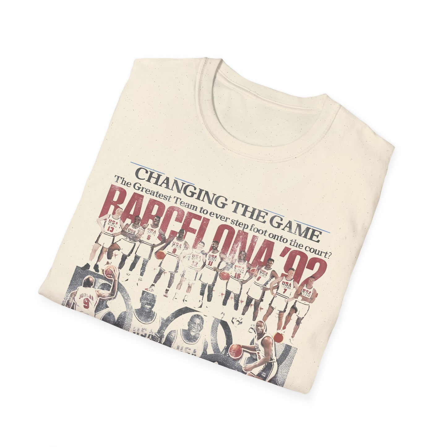 Vintage 90s Basketball Bootleg Style T-Shirt, BARCELONA 92 Retro Basketball Shirt Unisex Graphic Tee