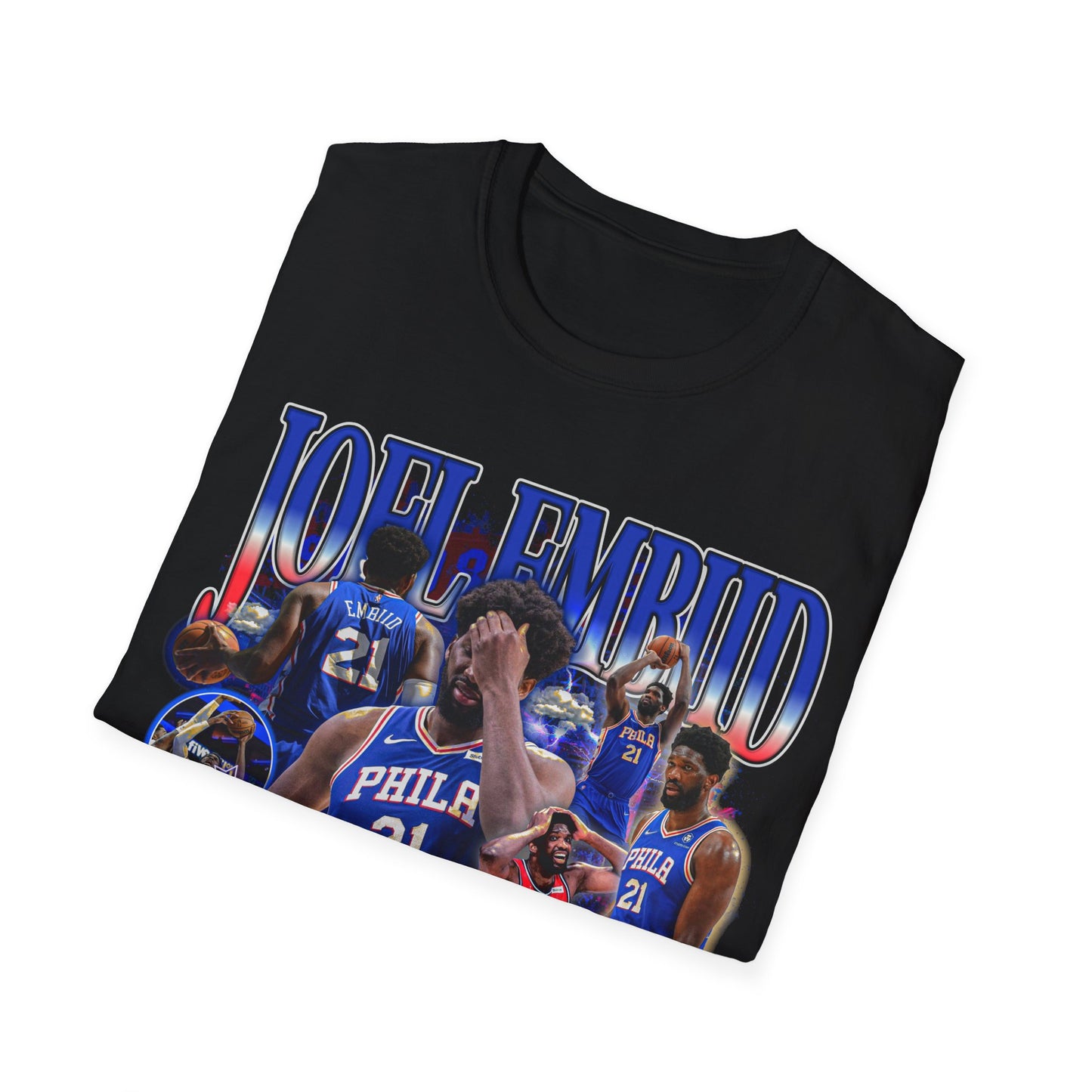 Vintage 90s Basketball Bootleg Style T-Shirt, JOEL EMBIID Retro Basketball Shirt Unisex Graphic Tee