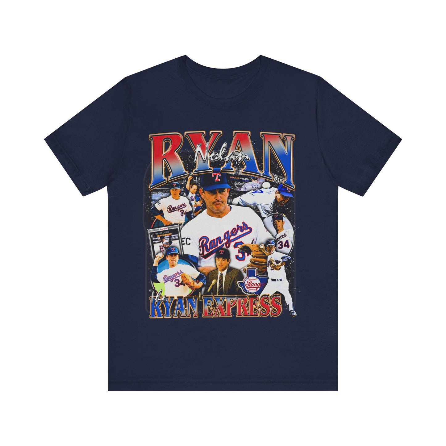 Vintage 90s Baseball Bootleg Style T-Shirt NOLAN RYAN Unisex Graphic Tee Shirt