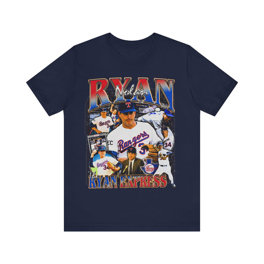 Vintage 90s Baseball Bootleg Style T-Shirt NOLAN RYAN Unisex Graphic Tee Shirt
