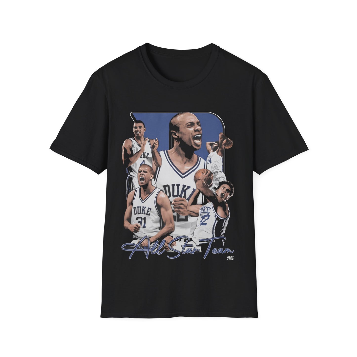 Vintage 90s Basketball Bootleg Style T-Shirt, BLUE ALL STARS Retro Basketball Shirt Unisex Graphic Tee
