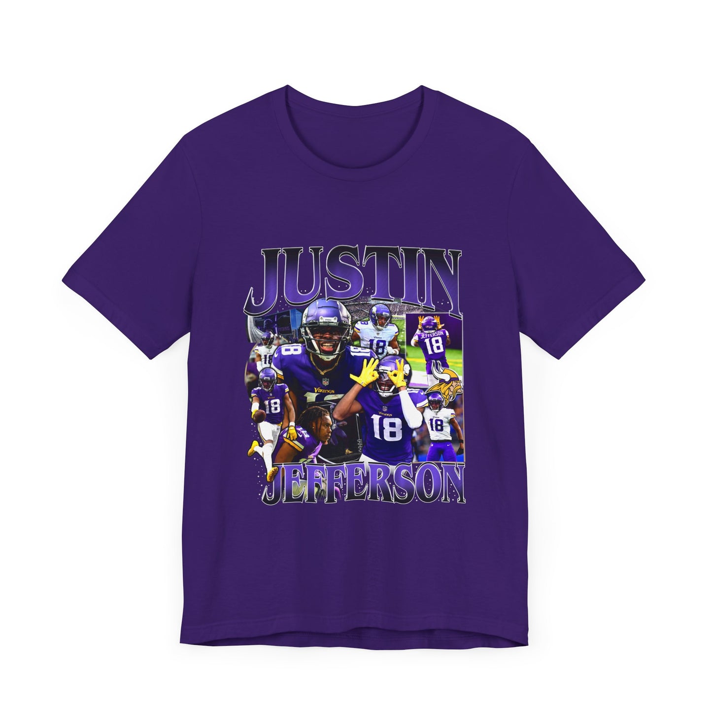 Vintage 90s Football Bootleg Style T-Shirt, JUSTIN JEFFERSON Unisex Tee Shirt