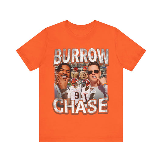 Vintage 90s Football Bootleg Style T-Shirt BURROW CHASE Unisex Graphic Tee Shirt