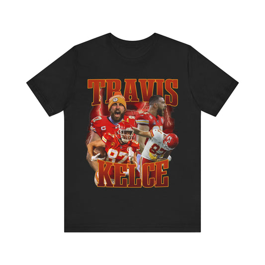 Vintage 90s Football Bootleg Style T-Shirt TRAVIS KELCE Unisex Graphic Tee Shirt