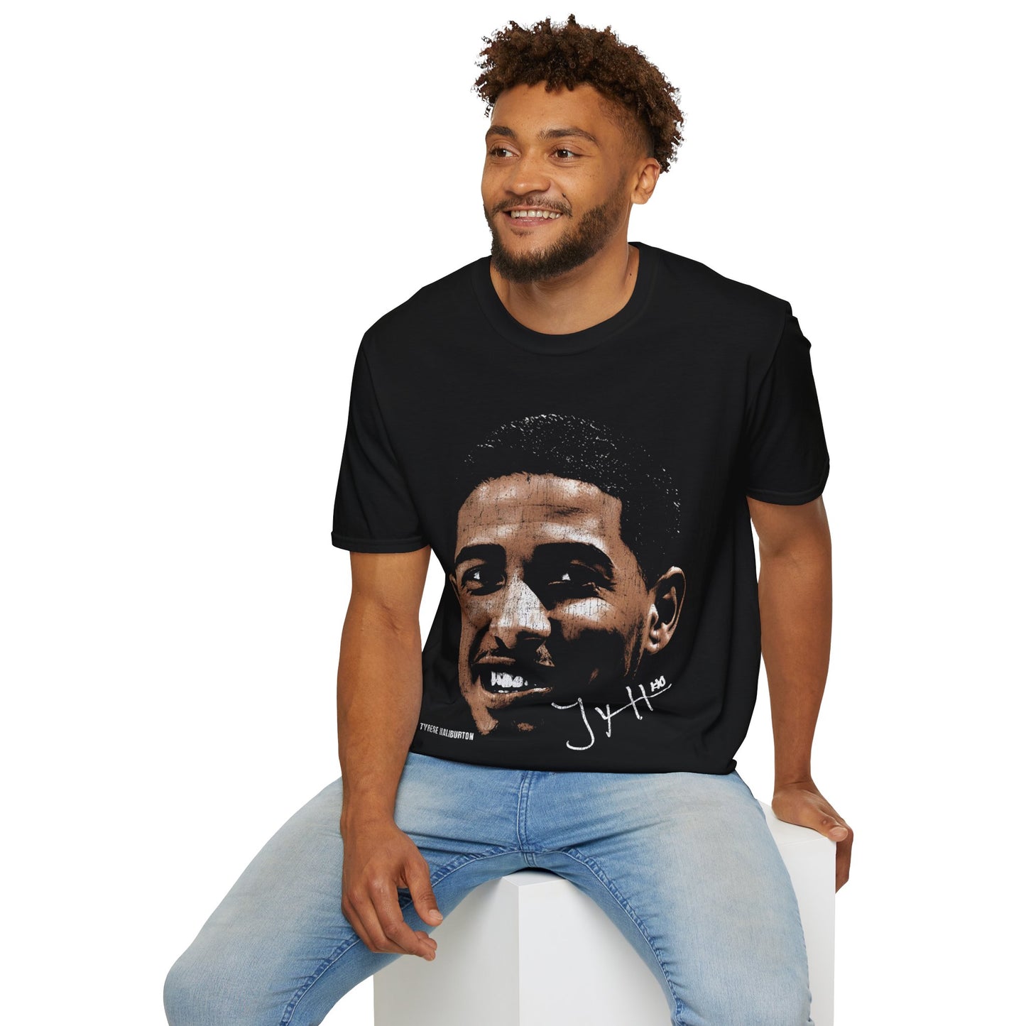 Vintage 90s Basketball Bootleg Style T-Shirt, TYRESE HALIBURTON BIG FACE Retro Basketball Shirt Unisex Graphic Tee