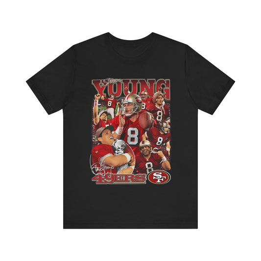 Vintage 90s Football Bootleg Style T-Shirt STEVE YOUNG Unisex Graphic Tee Shirt