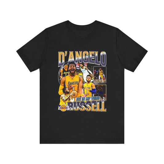 Vintage 90s Basketball Bootleg Style T-Shirt, D ANGELO RUSSELL Unisex Tee Shirt