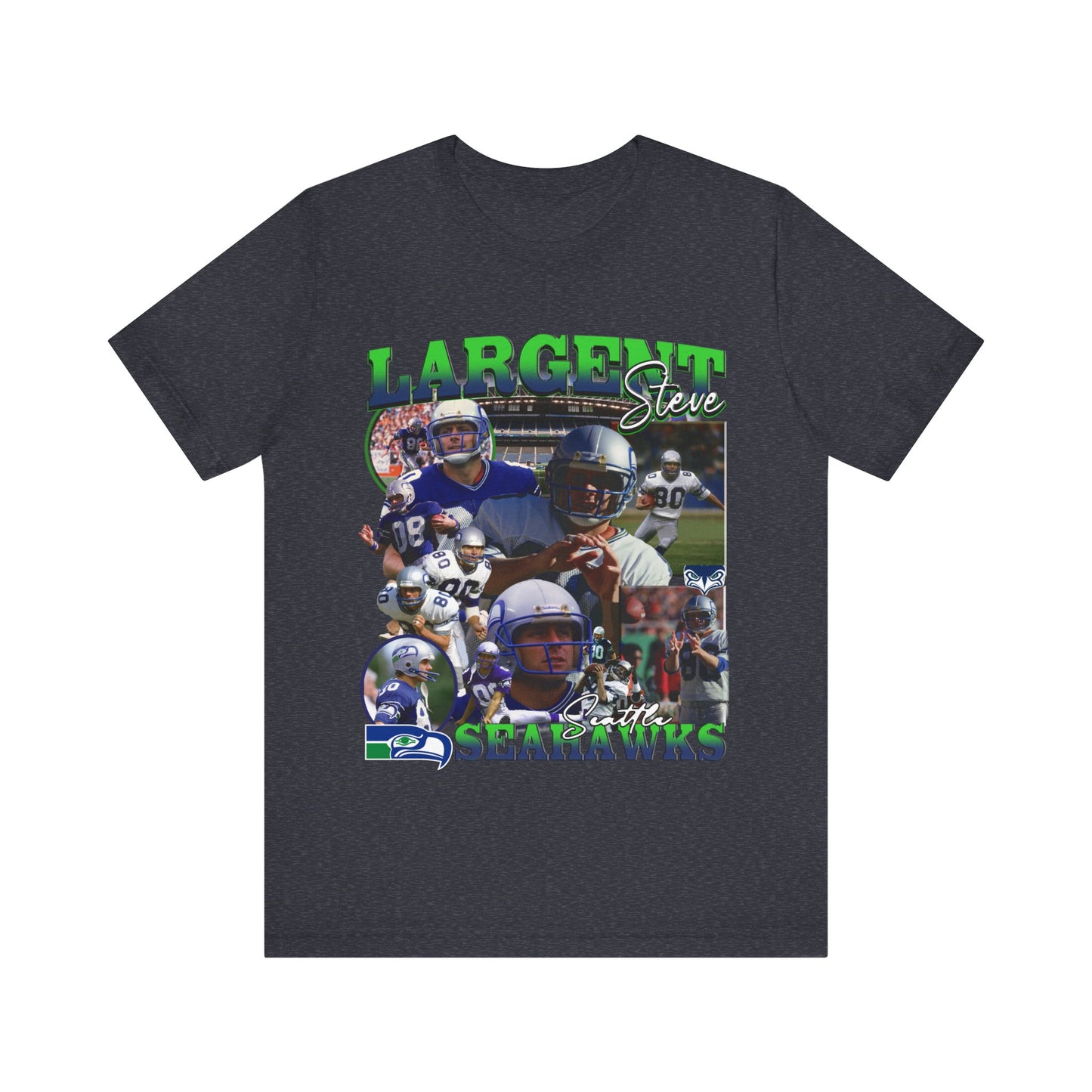 Vintage 90s Football Bootleg Style TShirt STEVE LARGENT Unisex Graphic Tee Shirt