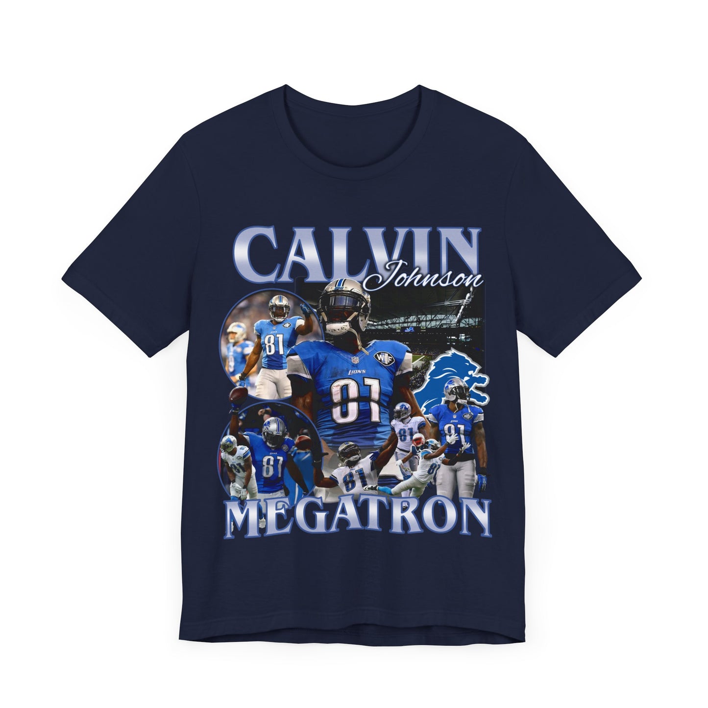 Vintage 90s Football Bootleg Style TShirt CALVIN JOHNSON Unisex Graphic Tee
