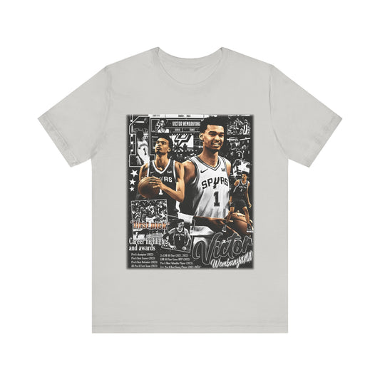 Vintage 90s Basketball Bootleg Style TShirt VICTOR WEMBANYAMA 90s Unisex Tee