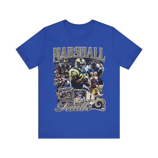 Vintage 90s Football Bootleg Style T-Shirt MARSHALL FAULK Unisex Graphic Tee
