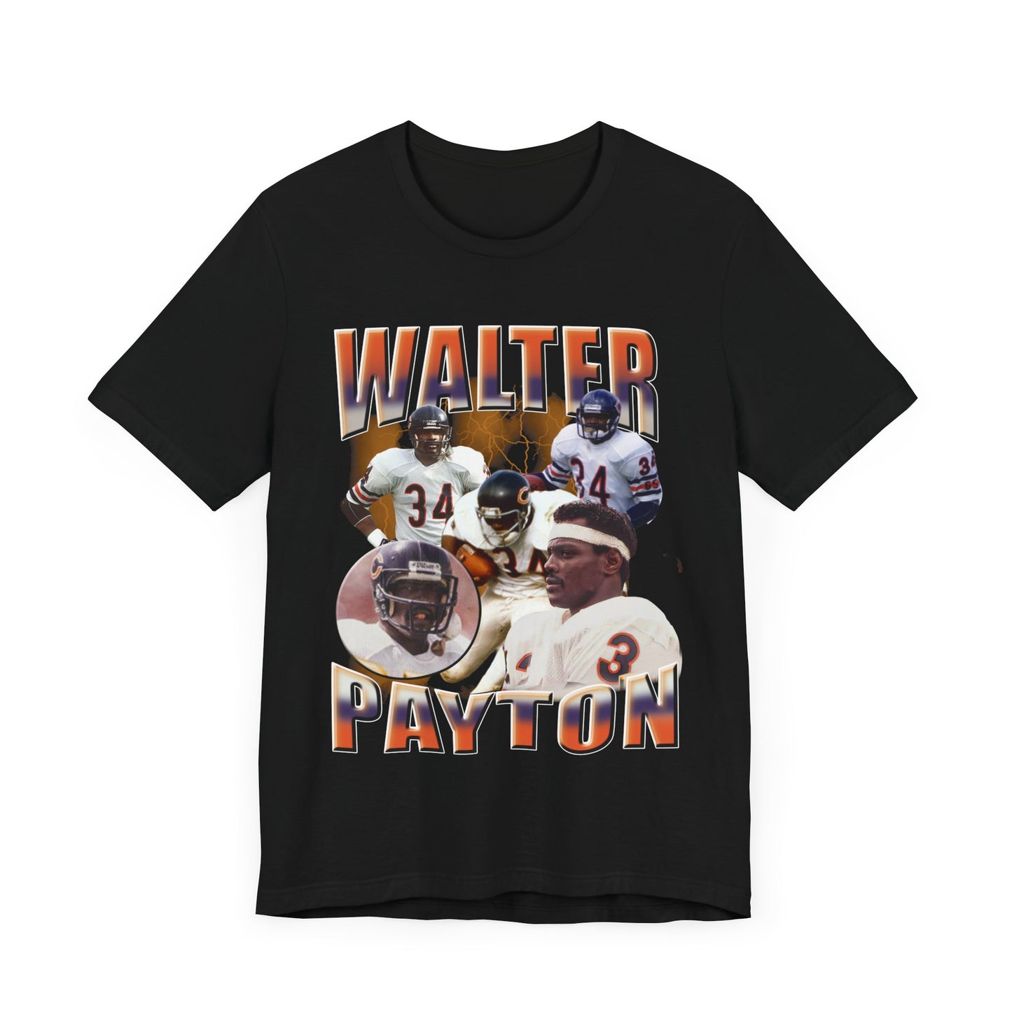 Vintage 90s Football Bootleg Style TShirt WALTER PAYTON 90s Unisex Graphic Tee