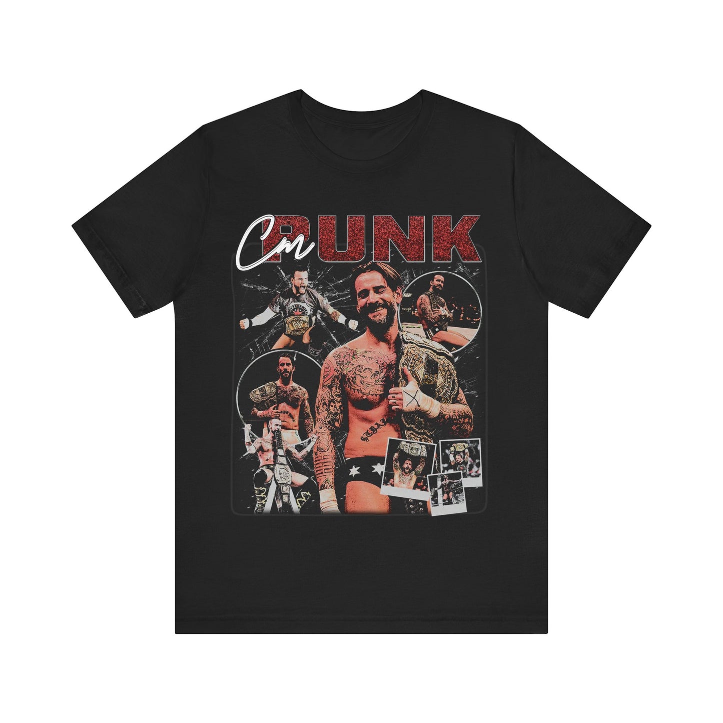 Vintage 90s Fighter Bootleg Style TShirt CM PUNK Unisex Graphic Tee