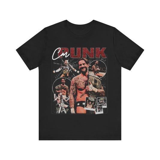 Vintage 90s Fighter Bootleg Style TShirt CM PUNK Unisex Graphic Tee