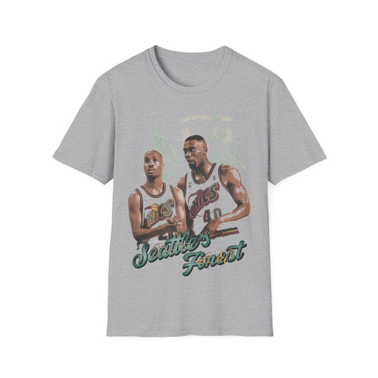 Vintage 90s Basketball Bootleg Style T-Shirt, SEATTLE FINEST Retro Basketball Shirt Unisex Graphic Tee