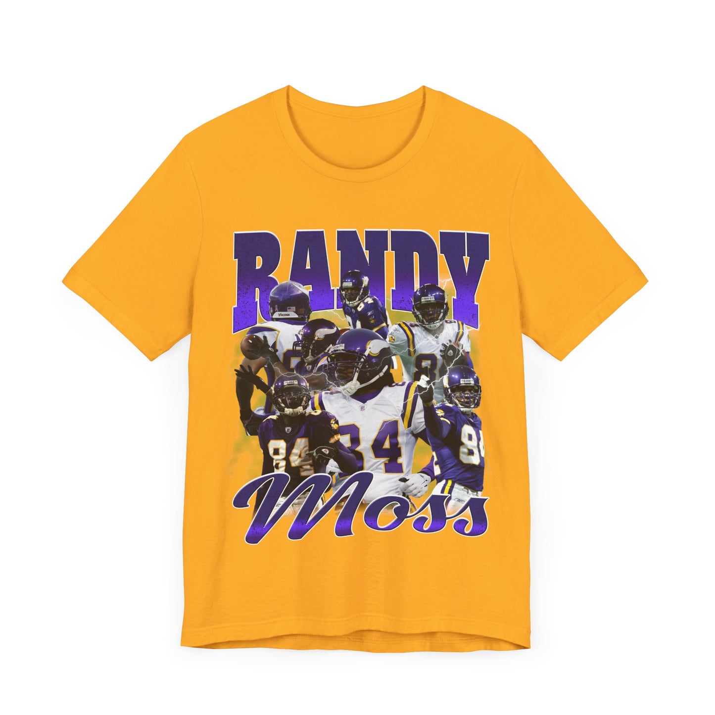 Vintage 90s Football Bootleg Style TShirt RANDY MOSS Unisex Graphic Tee Shirt