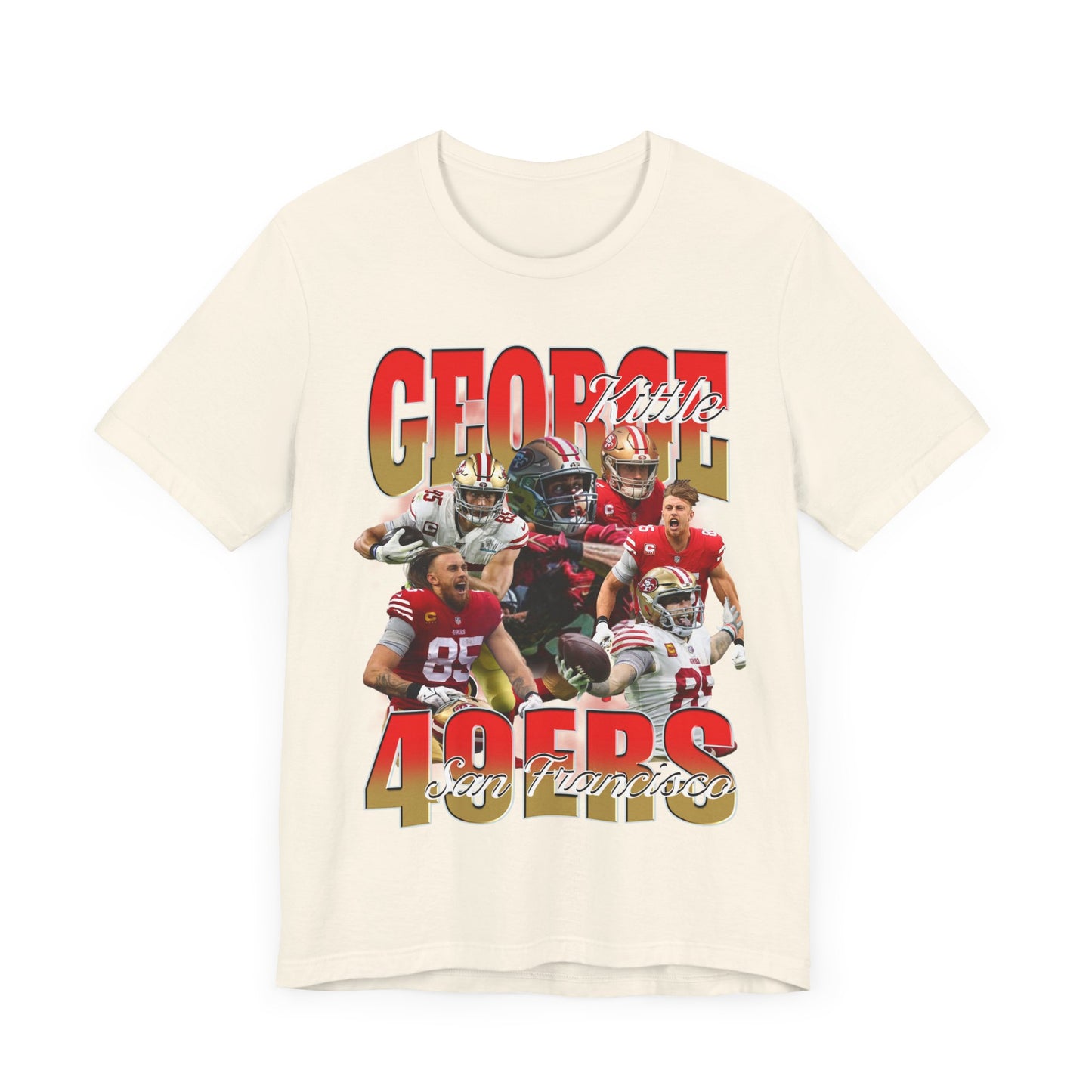 Vintage 90s Football Bootleg Style TShirt GEORGE KITTLE Unisex Graphic Tee Shirt