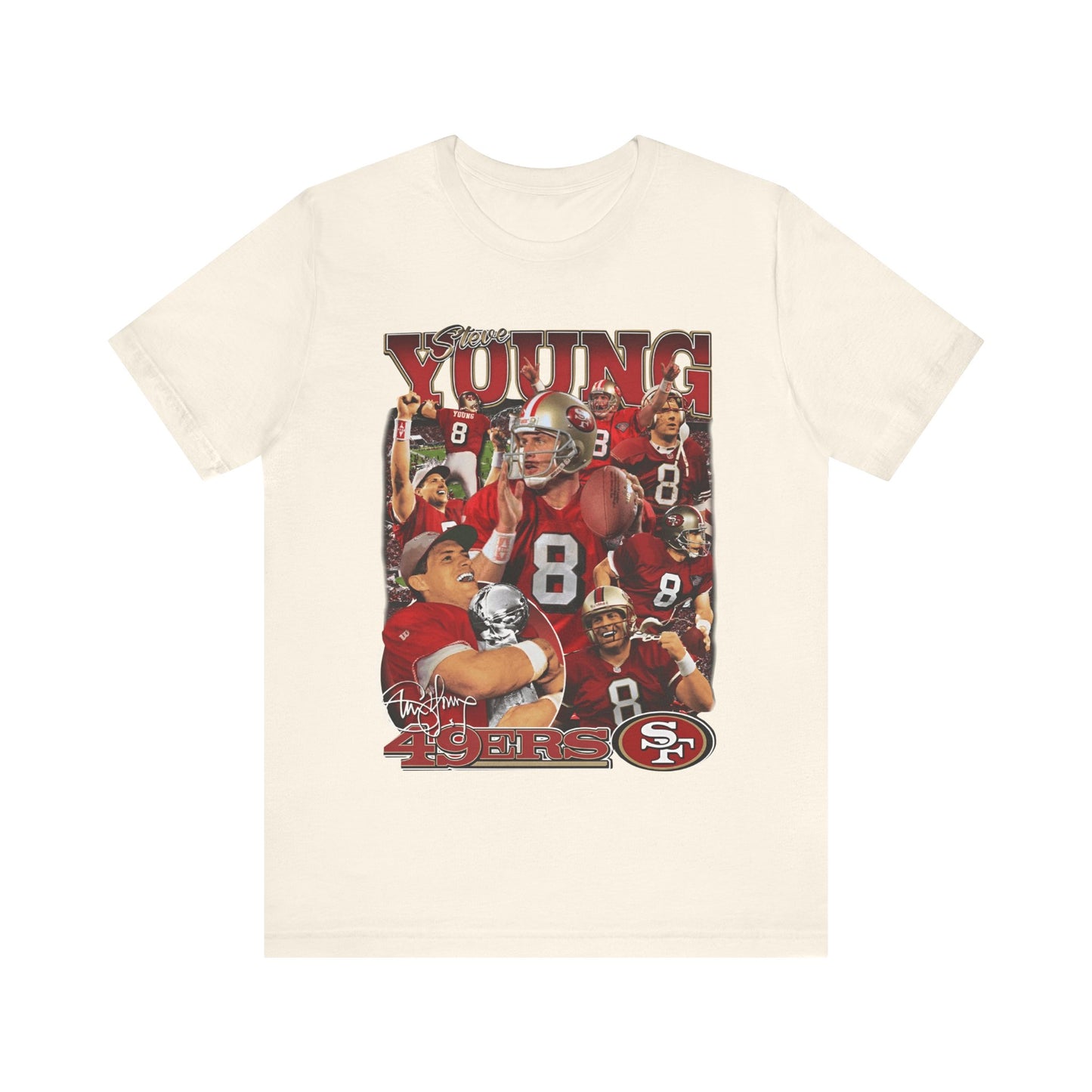 Vintage 90s Football Bootleg Style T-Shirt STEVE YOUNG Unisex Graphic Tee Shirt