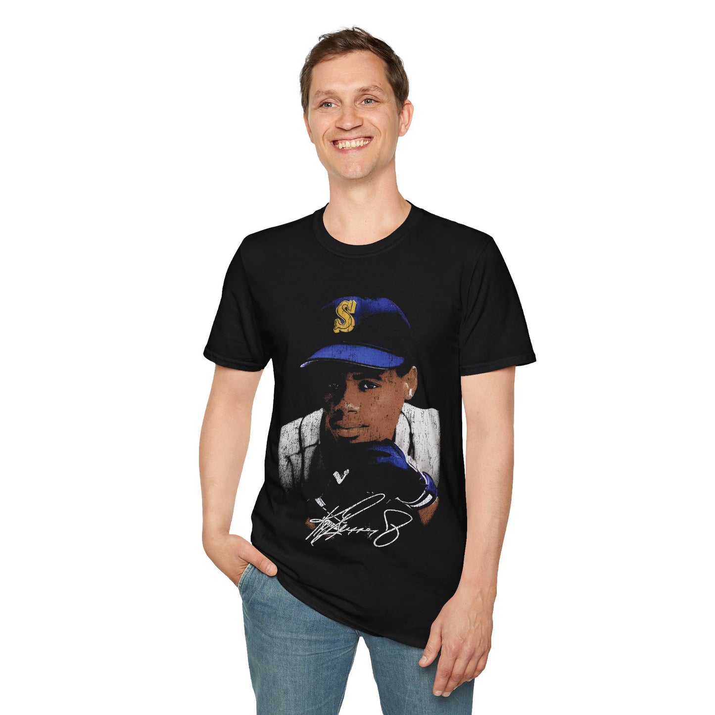 Vintage 90s Baseball Bootleg Style T-Shirt, KEN GRIFFEY JR PORTRAIT Retro Baseball Shirt Unisex Graphic Tee