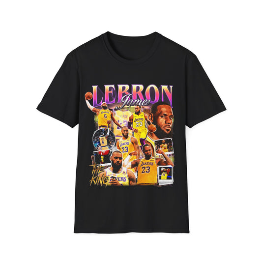 Vintage 90s Basketball Bootleg Style T-Shirt LEBRON KING JAMES Graphic Tee, Retro Basketball Shirt Unisex Graphic Tee