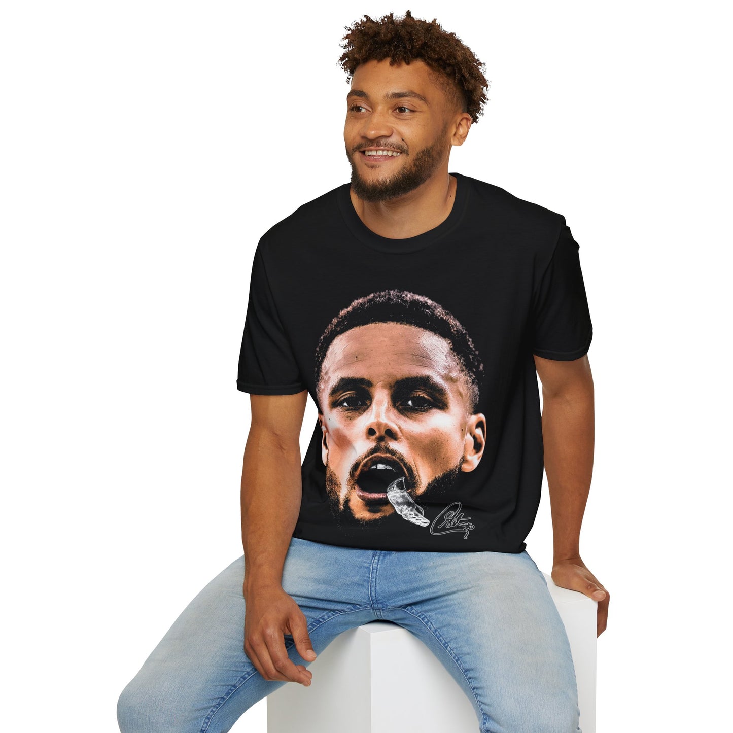 Vintage 90s Basketball Bootleg Style T-Shirt, STEPH CURRY BIG FACE Retro Basketball Shirt Unisex Graphic Tee