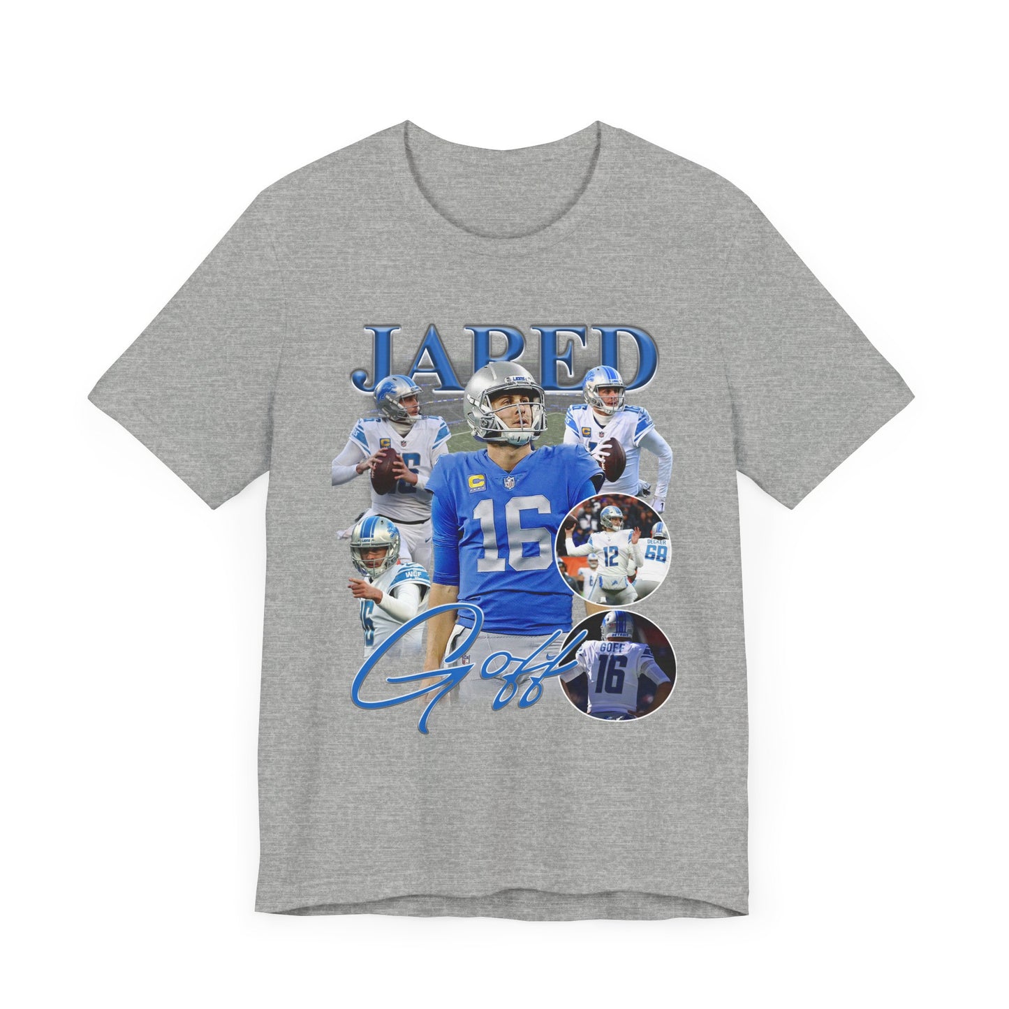Vintage 90s Football Bootleg Style T-Shirt JARED GOFF Unisex Graphic Tee Shirt