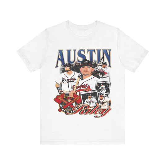 Vintage 90s Baseball Bootleg Style T-Shirt AUSTIN RILEY Unisex Graphic Tee Shirt
